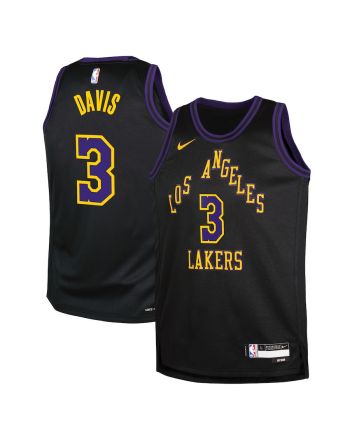 Anthony Davis 3 Los Angeles Lakers 2023/24 City Edition Swingman YOUTH Jersey - Black