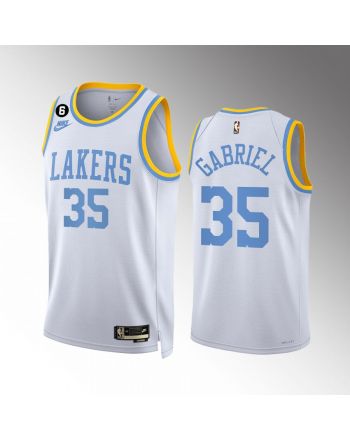 Los Angeles Lakers Wenyen Gabriel 35 2022-23 Classic Edition White Men Jersey Swingman