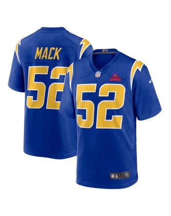 Khalil Mack 52 Los Angeles Chargers 2024 Pro Bowl Patch Game Men Jersey - Royal