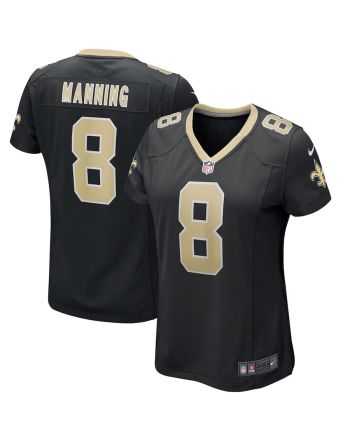 Archie Manning 8 New Orleans Saints Women Game Retired Jersey - Black