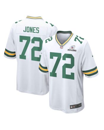 Caleb Jones 72 Green Bay Packers 2024 Divisional Patch Game Men Jersey - White