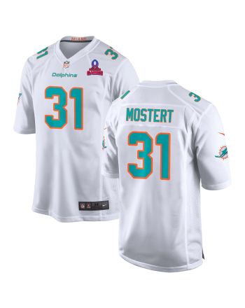 Raheem Mostert 31 Miami Dolphins 2024 Pro Bowl Patch Game Men Jersey - White