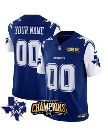 Dallas Cowboys 2023 NFC East Champions Patch Game Custom Men Jersey - Royal