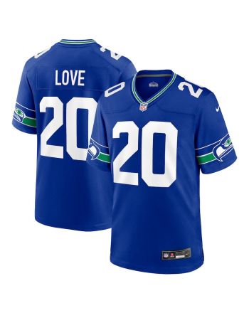 Julian Love 20 Seattle Seahawks Men Throwback Game Jersey - Royal