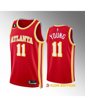 Trae Young 11 Atlanta Hawks Icon Edition Red Jersey 2022-23 Swingman