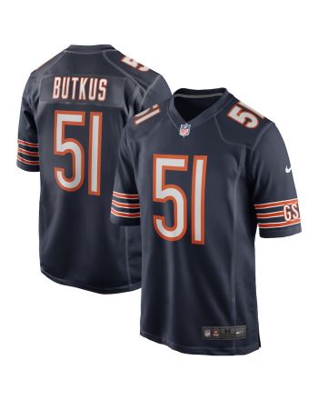 Dick Butkus 51 Chicago Bears Men Game Retired Jersey - Navy