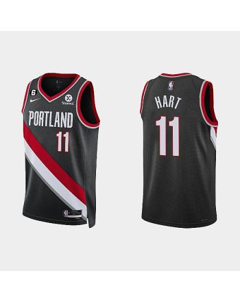 Portland Trail Blazers 11 Josh Hart 2022-23 Icon Edition Black Men Jersey