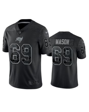 Shaq Mason 69 Tampa Bay Buccaneers Black Reflective Limited Jersey - Men