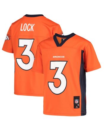 Drew Lock 3 Denver Broncos YOUTH Jersey - Orange