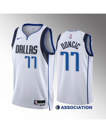 Luka Doncic 77 2022-23 Dallas Mavericks White Association Edition Jersey Swingman