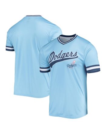 Men's Stitches Blue/Royal Los Angeles Dodgers Cooperstown Collection V-Neck Team Color Jersey Jersey