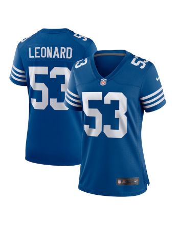 Shaquille Leonard 53 Indianapolis Colts Women Alternate Game Jersey - Royal