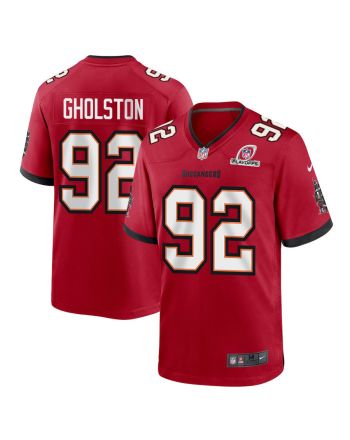 William Gholston 92 Tampa Bay Buccaneers 2023 Playoffs Patch Game Men Jersey - Red