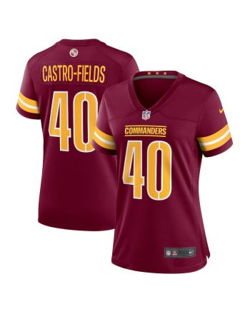 Tariq Castro-Fields 40 Washington Commanders Women Game Jersey - Burgundy