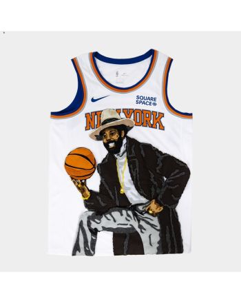 New York Knicks Garden Of Dreams Printing White Men Jersey Player Art