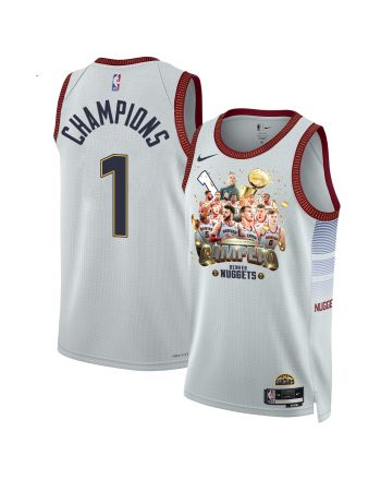 Denver Nuggets Journey To 1st Championship 2023 NBA The Finals Swingman Jersey - White