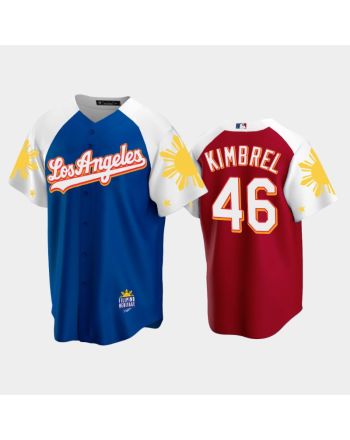 Los Angeles Dodgers Craig Kimbrel 46 2022-23 Royal Red Filipino Heritage Night Jersey