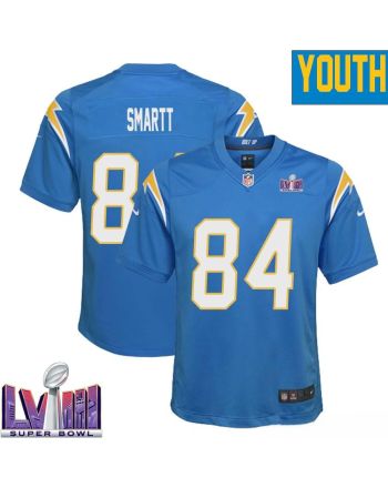 Stone Smartt 84 Los Angeles Chargers Super Bowl LVIII YOUTH Home Game Jersey - Powder Blue