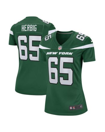 Nate Herbig New York Jets Women's Game Player Jersey - Gotham Green