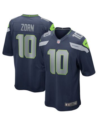 Jim Zorn 10 Seattle Seahawks Men Game Retired Jersey - College Navy