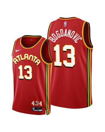 Bogdan Bogdanovic 13 Atlanta Hawks 2022-23 Icon Edition Red Jersey - Men Jersey