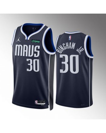 Marcus Bingham Jr. 30 2022-23 Dallas Mavericks Navy Statement Edition Men Jersey Swingman