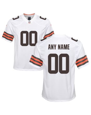 Cleveland Browns Custom YOUTH Game Jersey - White