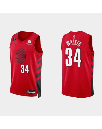 Portland Trail Blazers 34 Jabari Walker 2022-23 Statement Edition Red Men Jersey