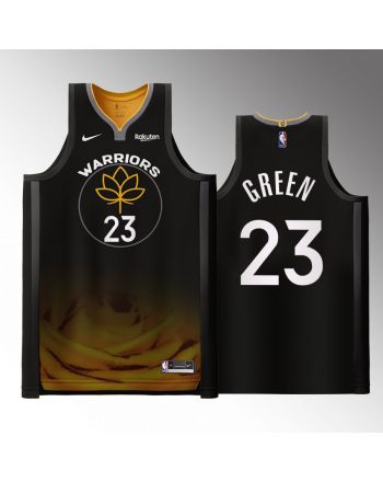 Golden State Warriors 23 Draymond Green Black Jersey 2022-23 City Edition