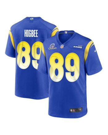 Tyler Higbee 89 Los Angeles Rams 2023 Playoffs Patch Game Men Jersey - Royal