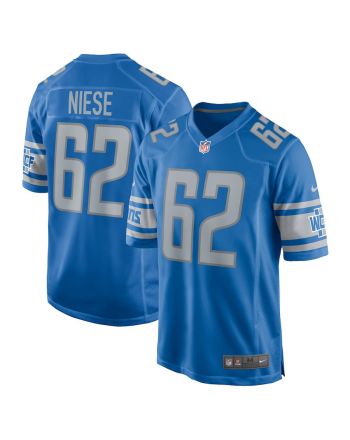 Michael Niese 62 Detroit Lions Men's Team Game Jersey - Blue