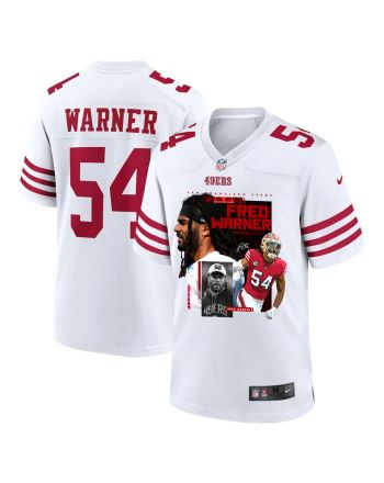 Fred Warner 54 San Francisco 49ers The Fredator Signed Game Men Jersey - White