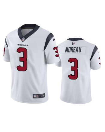 Houston Texans Fabian Moreau 3 White Vapor Limited Jersey - Men's