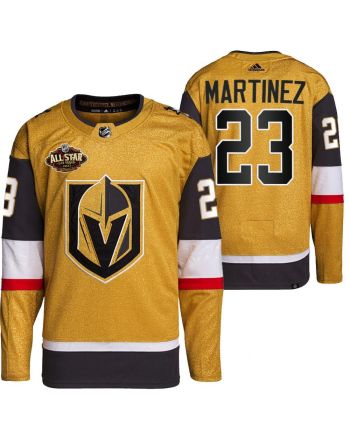 Men Vegas Golden Knights 23 Alec Martinez Primegreen Gold Jersey 2023 All-Star Jersey