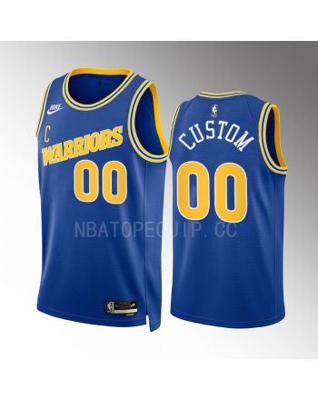 Golden State Warriors Custom 00 2022-23 Classic Edition Blue Men Jersey Swingman