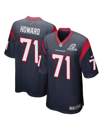 Tytus Howard 71 Houston Texans 2024 Divisional Patch Game Men Jersey - Navy