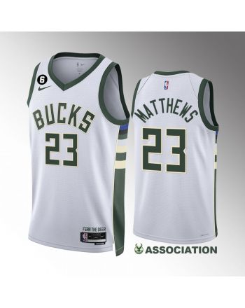 Milwaukee Bucks Wesley Matthews 23 White Association Edition Jersey 2022-23 Swingman