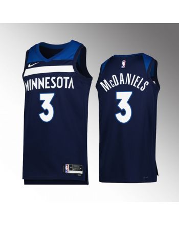 Minnesota Timberwolves Jaden McDaniels 3 2022-23 Icon Edition Navy Jersey Swingman