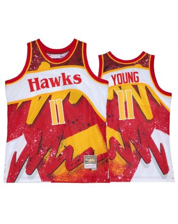 Trae Young 11 Atlanta Hawks Hyper Hoop Red Jersey Throwback 80s