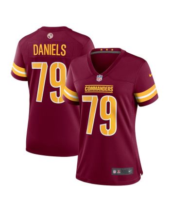 Braeden Daniels 79 Washington Commanders Women Team Game Jersey - Burgundy