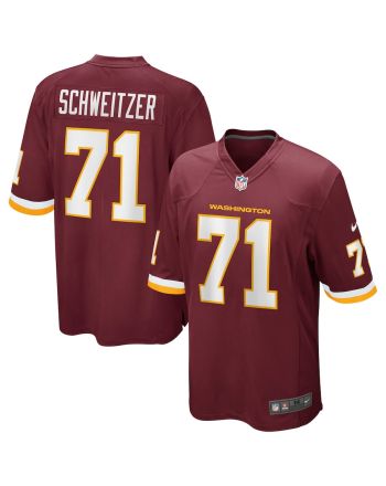 Wes Schweitzer 71 Washington Commanders Football Team Men Game Jersey - Burgundy