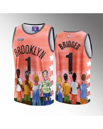 Mikal Bridges 1 Brooklyn Nets NBA & KidSuper Studios Unisex Hometown Jersey