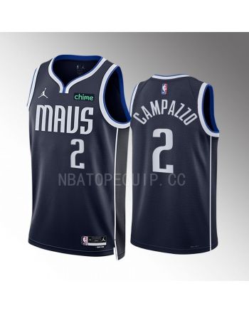 Facundo Campazzo 2 2022-23 Dallas Mavericks Navy Statement Edition Men Jersey Swingman