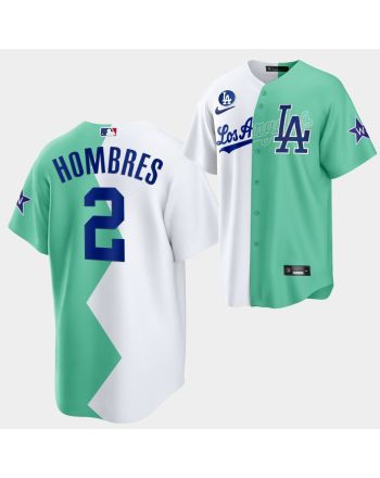 2022-23 All-Star Celebrity Softball Game Los Angeles Dodgers Bryan Cranston 2 White Green Jersey Hombres