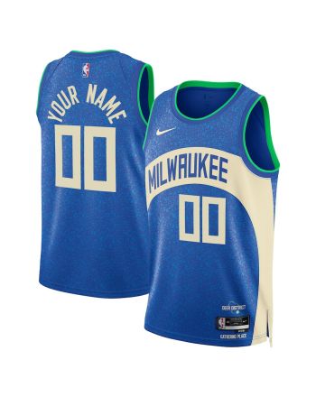 Milwaukee Bucks 2023/24 City Edition Swingman Custom Jersey - Royal