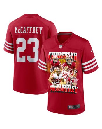 Christian McCaffrey 23 San Francisco 49ers Rushing Magic Red Game Jersey - Men