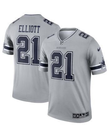 Ezekiel Elliott 21 Dallas Cowboys Inverted Legend Jersey - Gray