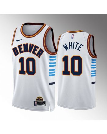 Jack White 10 2022-23 Denver Nuggets White City Edition Jersey Swingman