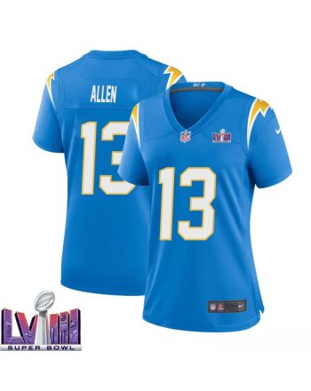 Keenan Allen 13 Los Angeles Chargers Super Bowl LVIII Women Home Game Jersey - Powder Blue