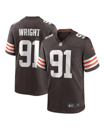 Alex Wright 91 Cleveland Browns Men Team Game Jersey - Brown